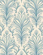 Art Nouveau Inspired Floral Design Rug