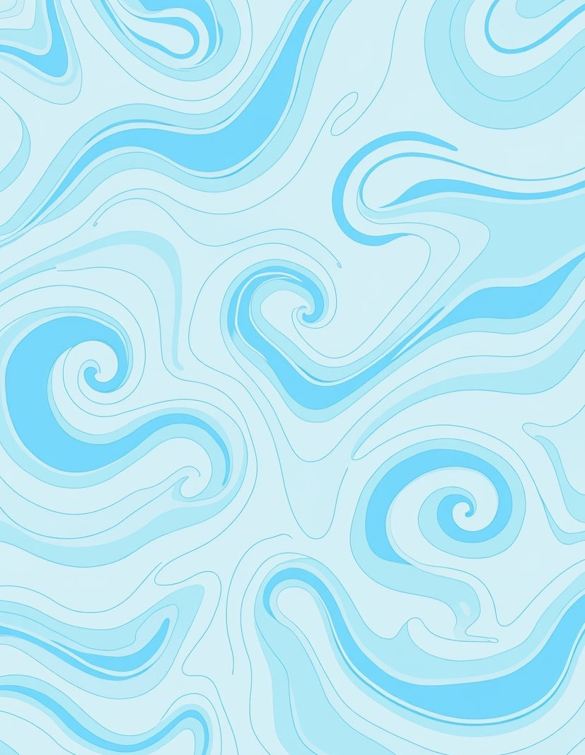 Abstract Swirls Teal Blue Rug