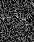 Abstract Black White Wavy Lines Rug