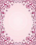 Elegant Floral Swirls In Pink Rug