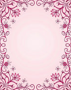 Elegant Floral Swirls In Pink Rug