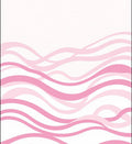 Soft Pink Wavy Abstract Lines Rug