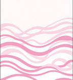 Soft Pink Wavy Abstract Lines Rug
