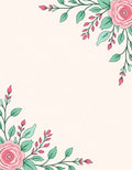 Pink Rose Floral Corner Design Rug