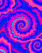 Vibrant Swirls Waves Pattern Rug