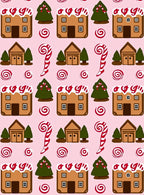 Whimsical Gingerbread Houses Candy Canes Rug