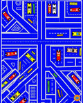 Urban Blue Hot Wheels Traffic Rug