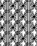 Gothic Black White Geometric Face Rug