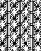 Gothic Black White Geometric Face Rug