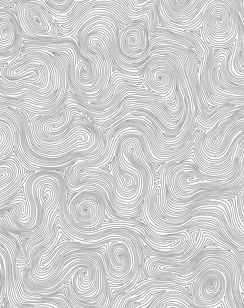 Abstract Swirl Line Pattern Rug