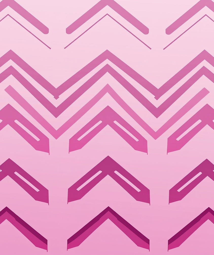 Chevron Pattern Pink Geometric Design Rug