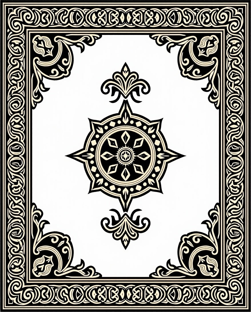 Classic Scrollwork Central Medallion Rug