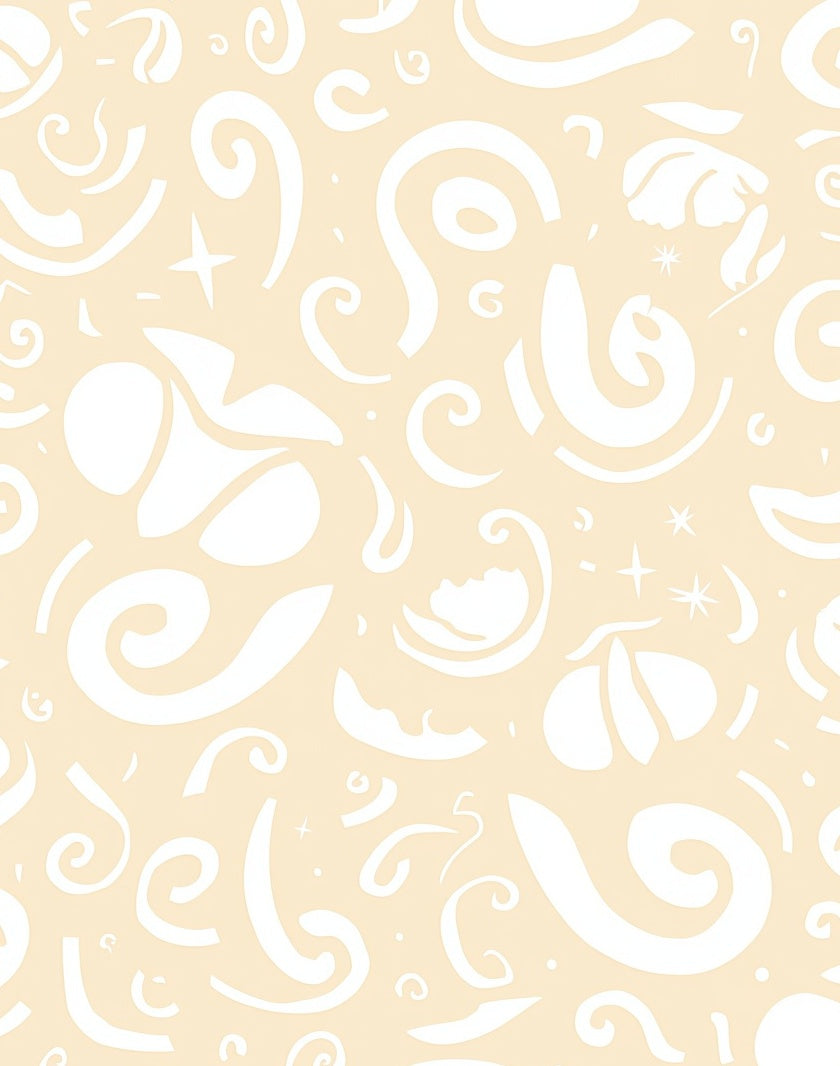 Soft Swirls Floral Abstract Pattern Rug