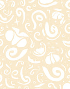 Soft Swirls Floral Abstract Pattern Rug