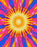Radiant Sunburst Mandala Pattern Rug