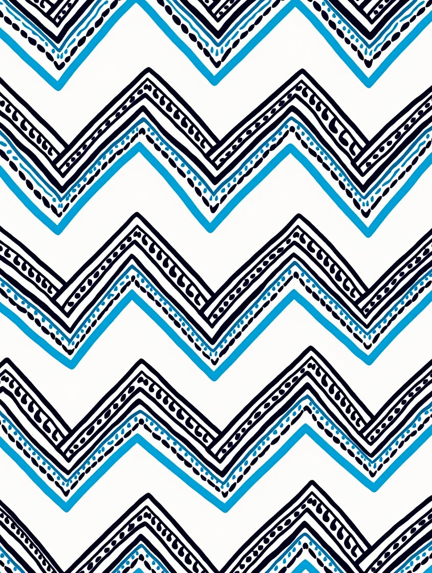 Boho Zigzag Stripe Print Rug