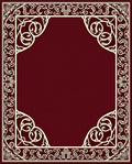 Elegant Cream Floral Border Design Rug