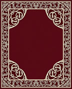 Elegant Cream Floral Border Design Rug