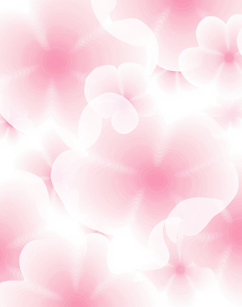 Abstract Pink Floral Swirl Pattern Rug