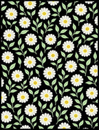 Classic White Daisy Floral Pattern Rug