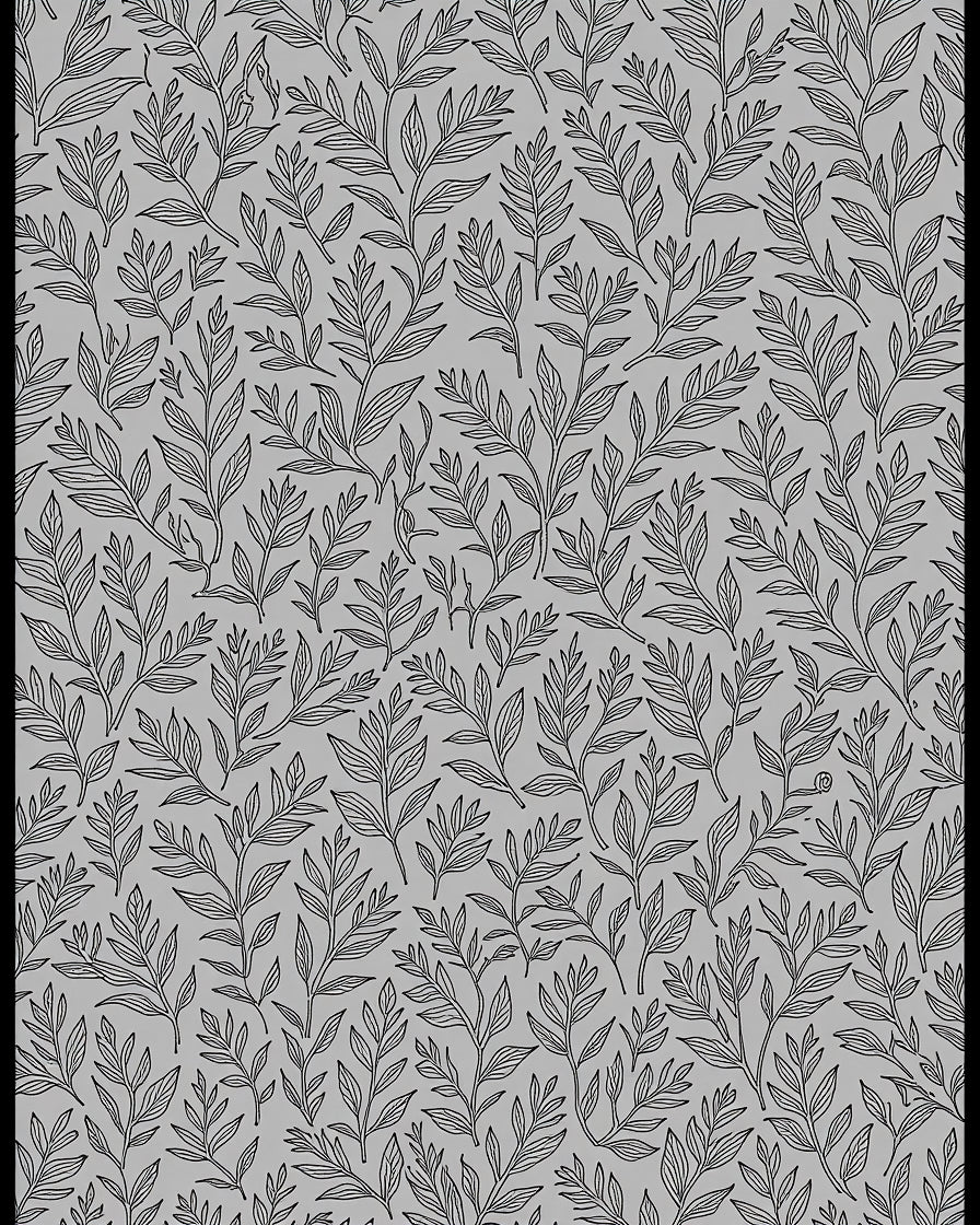 Delicate Leaf Branch Pattern Rug