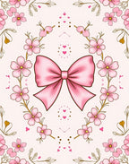 Pink Cherry Blossom Bow Design Rug
