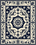 Elegant Floral Medallion Pattern Rug