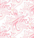 Soft Pink Abstract Swirl Pattern Rug