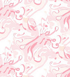 Soft Pink Abstract Swirl Pattern Rug