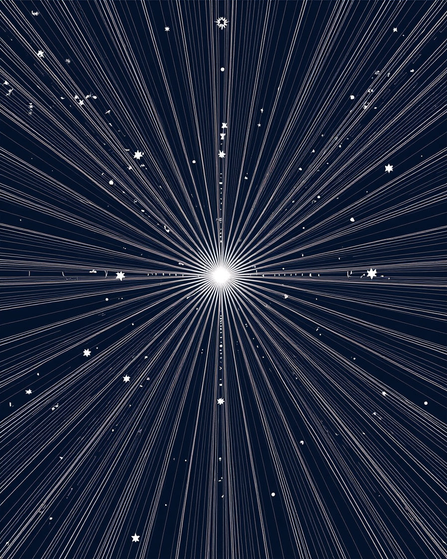 Celestial Burst Starry Night Design Rug