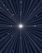 Celestial Burst Starry Night Design Rug