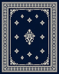 Ornate Floral Scrolls Border Design Rug