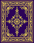 Rich Gold Floral Medallion Decorative Rug
