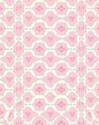 Fanciful Pink Lattice Design Rug