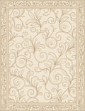 Elegant Scrollwork Floral Pattern Rug