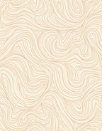 Abstract Swirl Pattern Beige Rug