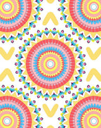 Vibrant Floral Sunburst Design Rug