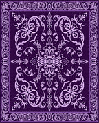 Elegant Floral Scroll Pattern Rug