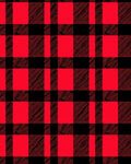 Bold Red Black Checkered Design Rug