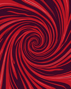Red Swirl Abstract Pattern Rug