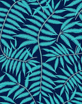 Turquoise Fern Frond Pattern Rug