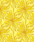 Bright Yellow floral Outline Design Rug
