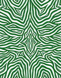 Green Bold Abstract Zebra Stripe Design Rug