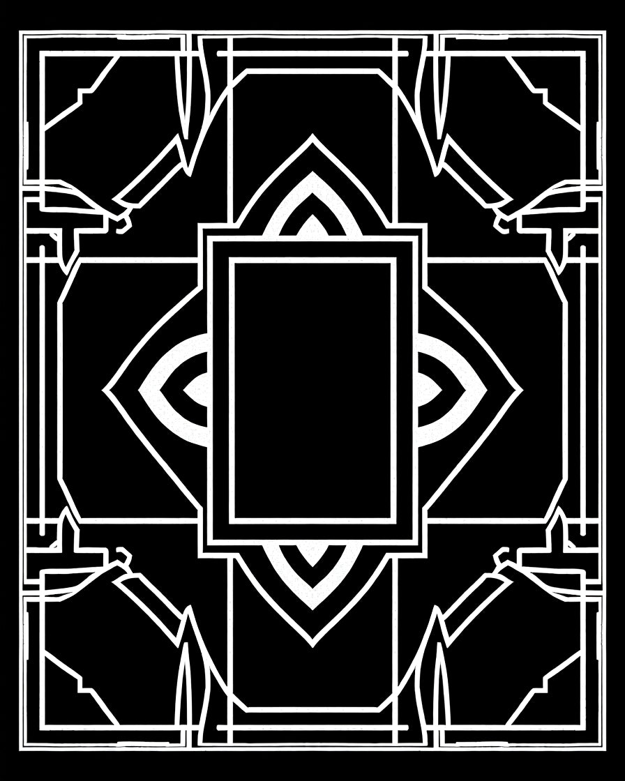 Abstract Geometric Art Deco Style Rug