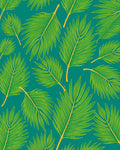 Tropical Green Leaf Pattern Rug
