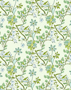 Vineyard Floral Patterned Light Green Rug