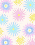 Pastel Daisy Pattern Rug