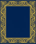 Elegant Gold Scroll Border Rug