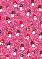 Whimsical Red Mushroom Characters Pink Background Rug