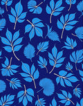 Nature Blue Leaf Pattern Design Rug